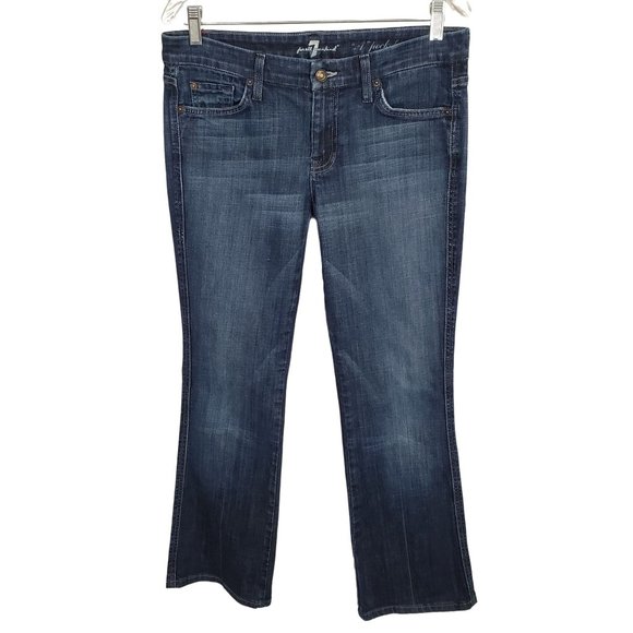 7 For All Mankind Denim - 7 For All Mankind Womens Size 30 Jeans Swarovski Crystal A Pocket Stretch Flare